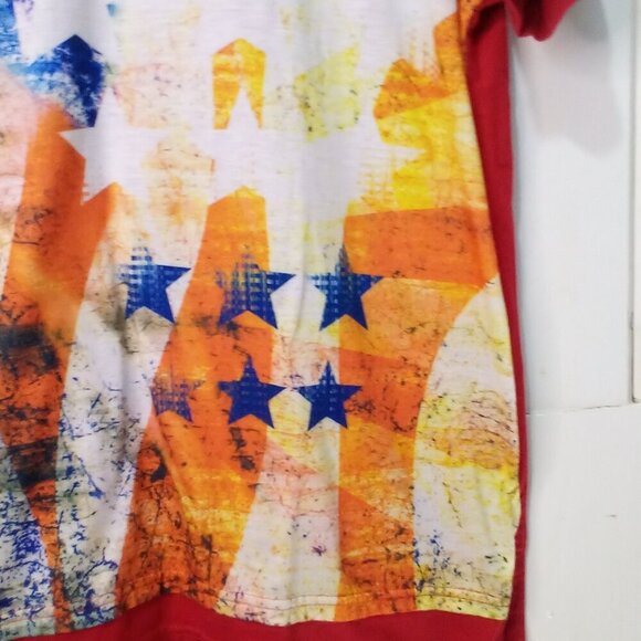 Switch Shirt Men L Short Sleeve NY 2016 Stars Red Blue Orange - Picture 7 of 15